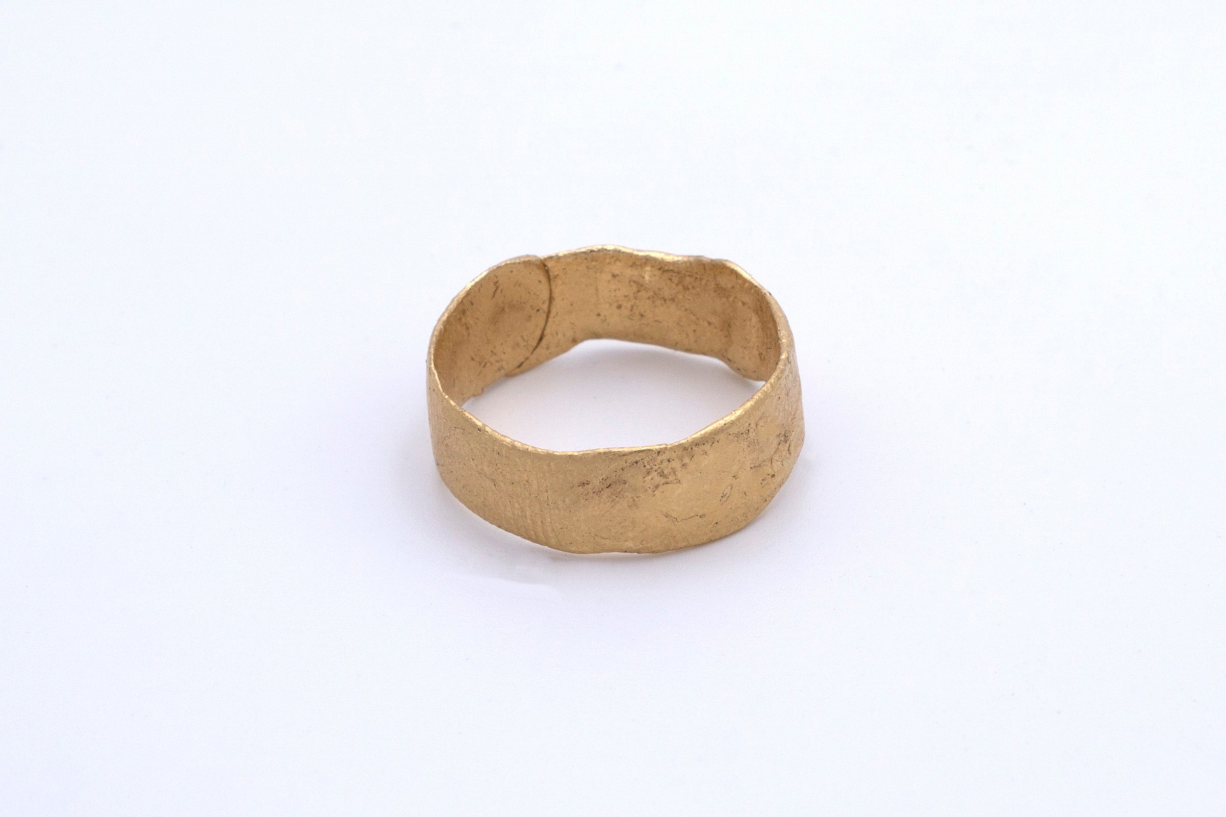 Finger Printed Gold Ring Large