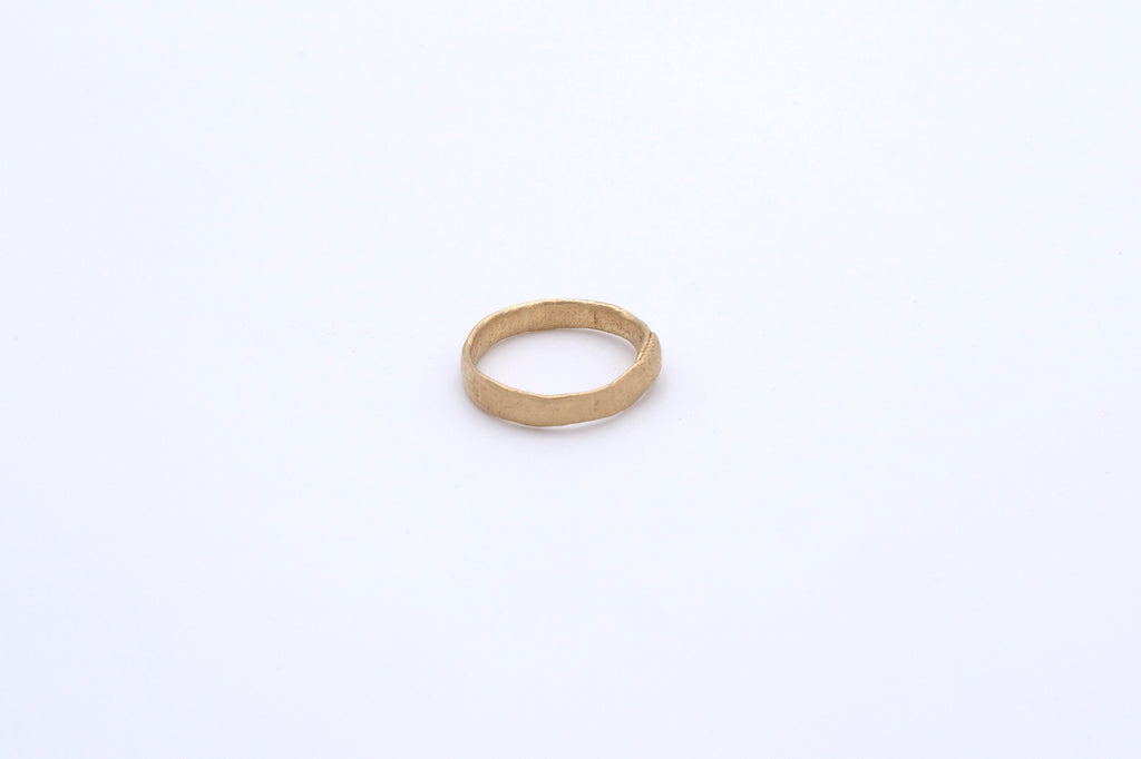 Finger Printed Gold Ring Extra Small